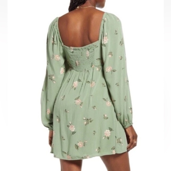 BP Lace Trim Long Sleeve Babydoll MIDI Dress 1X Floral Boho Fairy Y2K Romantic - Picture 12 of 12